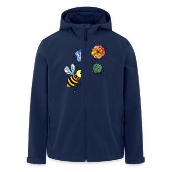 insect - Men’s Recycled Softshell Jacket by Stanley/Stella - navy - Front - AI Model Male 185 light (185cm)