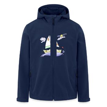 Sailboat - Men’s Recycled Softshell Jacket by Stanley/Stella - navy - Front - AI Model Male 185 light (185cm)