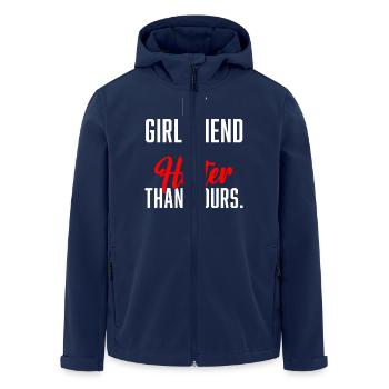 My Girlfriend is Hotter Than Yours. - Men’s Recycled Softshell Jacket by Stanley/Stella - navy - Front - AI Model Male 185 light (185cm)