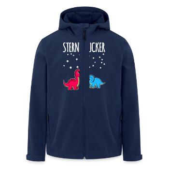 Dino Sterne Gucker - Recycelte Männer Softshell-Jacke von Stanley/Stella - Navy - Vorne - AI Model Male 185 light (185cm)