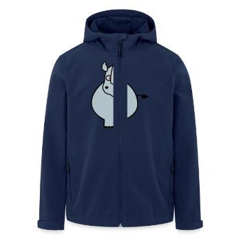 Rhino - Men’s Recycled Softshell Jacket by Stanley/Stella - navy - Front - AI Model Male 185 light (185cm)