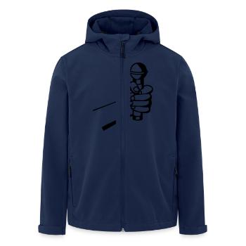 Micro Hand - Veste softshell homme en polyester recyclé Stanley/Stella - marine - Devant - AI Model Male 185 light (185cm)