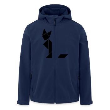 Tangram Katze - Recycelte Männer Softshell-Jacke von Stanley/Stella - Navy - Vorne - AI Model Male 185 light (185cm)