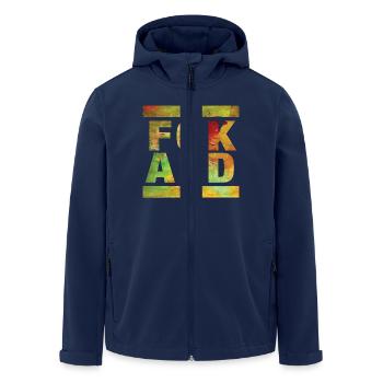 FCK AFD - Zeichen setzen gegen Rechts, Gegen Nazis - Recycelte Männer Softshell-Jacke von Stanley/Stella - Navy - Vorne - AI Model Male 185 light (185cm)