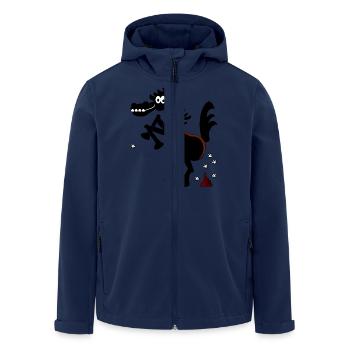 Cheval sauvage 'n mouches (ddp) - Veste softshell homme en polyester recyclé Stanley/Stella - marine - Devant - AI Model Male 185 light (185cm)