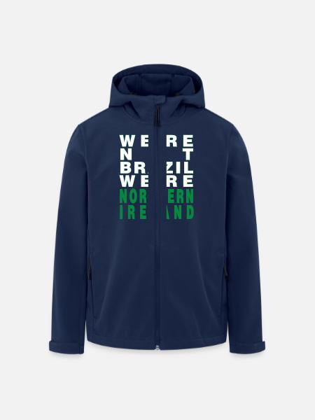 Wir sind nicht Brasilien Wir sind Nordirland - Recycelte Männer Softshell-Jacke von Stanley/Stella - Navy