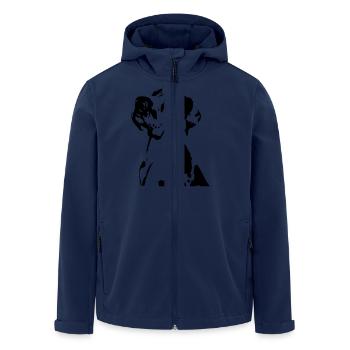 Dogge 1 - Recycelte Männer Softshell-Jacke von Stanley/Stella - Navy - Vorne - AI Model Male 185 light (185cm)
