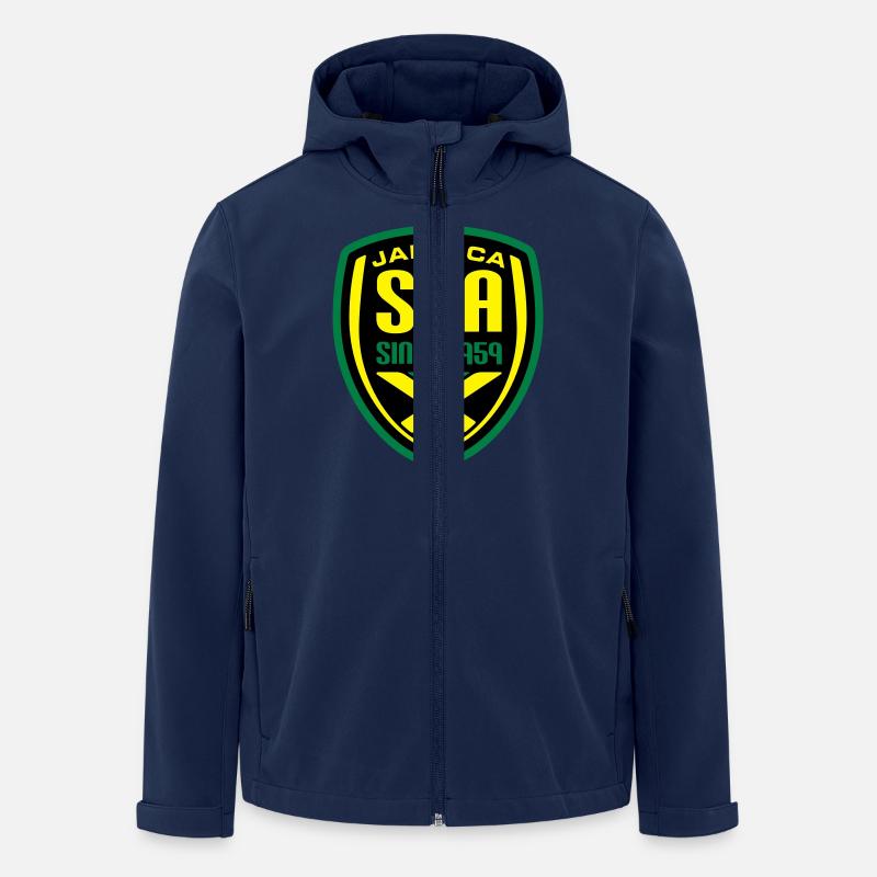 Ska Wappen Jamaica 3C - Recycelte Männer Softshell-Jacke von Stanley/Stella - Navy