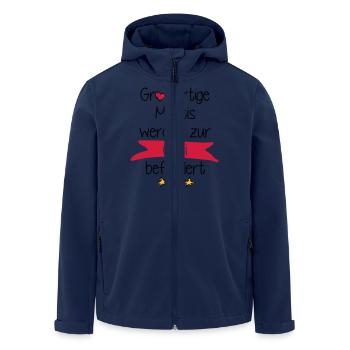 Großartige Muttis - Recycelte Männer Softshell-Jacke von Stanley/Stella - Navy - Vorne - AI Model Male 185 light (185cm)