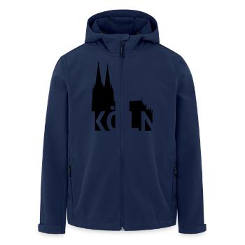 Kölner Dom - Recycelte Männer Softshell-Jacke von Stanley/Stella - Navy - Vorne - AI Model Male 185 light (185cm)