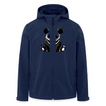 Inked Panda Bear - Recycelte Männer Softshell-Jacke von Stanley/Stella - Navy - Vorne - AI Model Male 185 light (185cm)