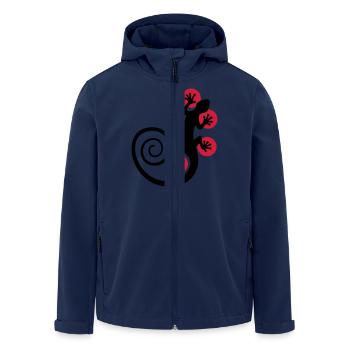 HOT SPOT GECKO - Recycelte Männer Softshell-Jacke von Stanley/Stella - Navy - Vorne - AI Model Male 185 light (185cm)