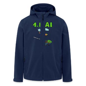 Erster Mai - Recycelte Männer Softshell-Jacke von Stanley/Stella - Navy - Vorne - AI Model Male 185 light (185cm)
