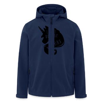 I don´t believe in humans - unicorn - Men’s Recycled Softshell Jacket by Stanley/Stella - navy - Front - AI Model Male 185 light (185cm)