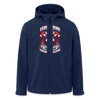 Feuerwehr Hobby - Recycelte Männer Softshell-Jacke von Stanley/Stella - Navy - Vorne - AI Model Male 185 light (185cm)