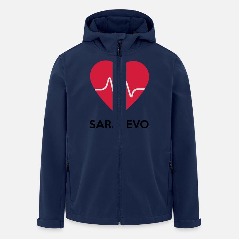 heart Sarajevo - Men’s Recycled Softshell Jacket by Stanley/Stella - navy