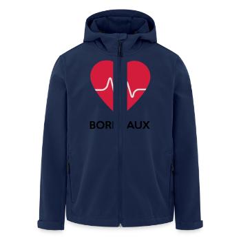 coeur de Bordeaux - Veste softshell homme en polyester recyclé Stanley/Stella - marine - Devant - AI Model Male 185 light (185cm)
