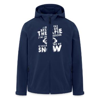 Thérapie snow Snowboard - Veste softshell homme en polyester recyclé Stanley/Stella - marine - Devant - AI Model Male 185 light (185cm)