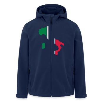 italia vektor - Recycelte Männer Softshell-Jacke von Stanley/Stella - Navy - Vorne - AI Model Male 185 light (185cm)