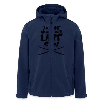 Ja das muss so LAUT sein! - Recycelte Männer Softshell-Jacke von Stanley/Stella - Navy - Vorne - AI Model Male 185 light (185cm)