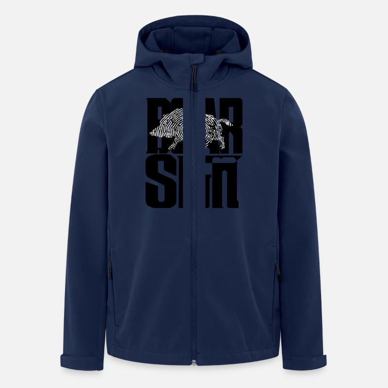 Zeichen Eber - Recycelte Männer Softshell-Jacke von Stanley/Stella - Navy