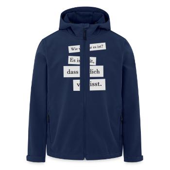 Zeit zum verpissen - Recycelte Männer Softshell-Jacke von Stanley/Stella - Navy - Vorne - AI Model Male 185 light (185cm)