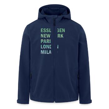 Metropole Esslingen - Recycelte Männer Softshell-Jacke von Stanley/Stella - Navy - Vorne - AI Model Male 185 light (185cm)