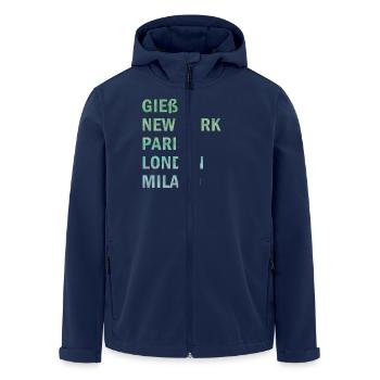 Metropole Gießen - Recycelte Männer Softshell-Jacke von Stanley/Stella - Navy - Vorne - AI Model Male 185 light (185cm)