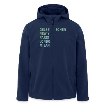 Metropole Gelsenkirchen - Recycelte Männer Softshell-Jacke von Stanley/Stella - Navy - Vorne - AI Model Male 185 light (185cm)