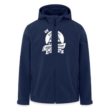 Appréciation Dolomite blanc - Veste softshell homme en polyester recyclé Stanley/Stella - marine - Devant - AI Model Male 185 light (185cm)