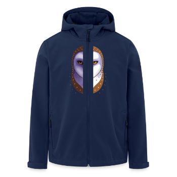Schleiereule - Recycelte Männer Softshell-Jacke von Stanley/Stella - Navy - Vorne - AI Model Male 185 light (185cm)