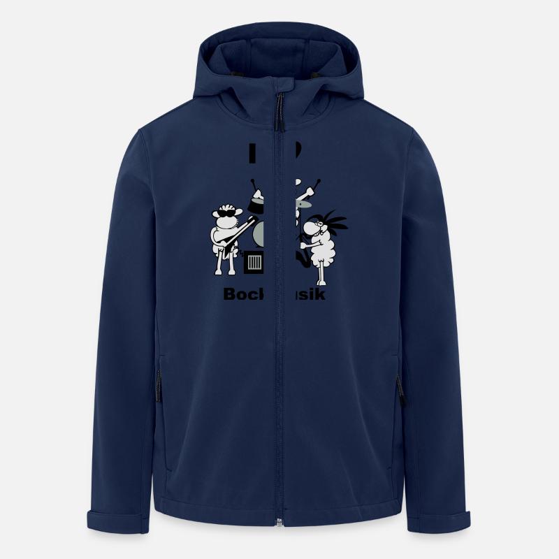 j'aime Bock Musique - Veste softshell homme en polyester recyclé Stanley/Stella - marine