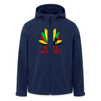 rasta surfing - Veste softshell homme en polyester recyclé Stanley/Stella - marine - Devant - AI Model Male 185 light (185cm)