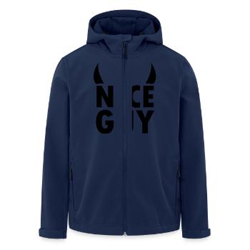 nice guy - Men’s Recycled Softshell Jacket by Stanley/Stella - navy - Front - AI Model Male 185 light (185cm)
