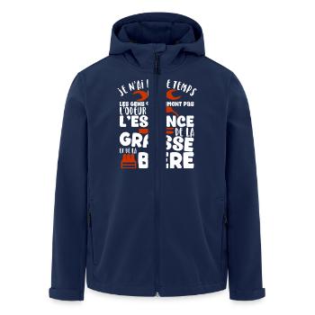 L'odeur de l'essence cadeau - Veste softshell homme en polyester recyclé Stanley/Stella - marine - Devant - AI Model Male 185 light (185cm)