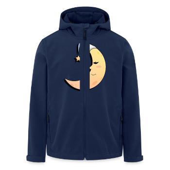 Gute Nacht Mond - Recycelte Männer Softshell-Jacke von Stanley/Stella - Navy - Vorne - AI Model Male 185 light (185cm)