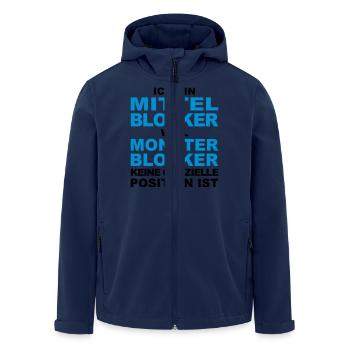 VolleyballFREAK Mittelblocker Monsterblocker M - Recycelte Männer Softshell-Jacke von Stanley/Stella - Navy - Vorne - AI Model Male 185 light (185cm)