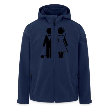 Groom - Recycelte Männer Softshell-Jacke von Stanley/Stella - Navy - Vorne - AI Model Male 185 light (185cm)