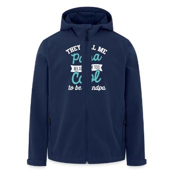 Papa to cool cadeau - Veste softshell homme en polyester recyclé Stanley/Stella - marine - Devant - AI Model Male 185 light (185cm)