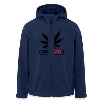 ABIMOTTO - CannABIs - Wir habens durchgezogen! - - Recycelte Männer Softshell-Jacke von Stanley/Stella - Navy - Vorne - AI Model Male 185 light (185cm)