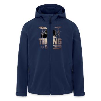 Timing is everything - Recycelte Männer Softshell-Jacke von Stanley/Stella - Navy - Vorne - AI Model Male 185 light (185cm)