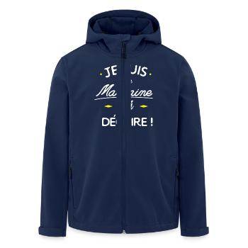 Un marraine qui déchire ! - Veste softshell homme en polyester recyclé Stanley/Stella - marine - Devant - AI Model Male 185 light (185cm)
