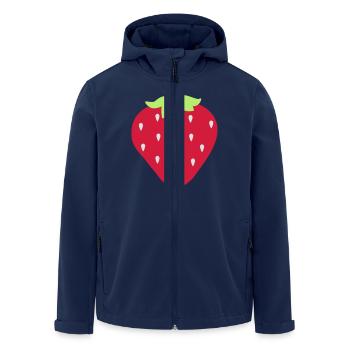 erdbeere - Recycelte Männer Softshell-Jacke von Stanley/Stella - Navy - Vorne - AI Model Male 185 light (185cm)
