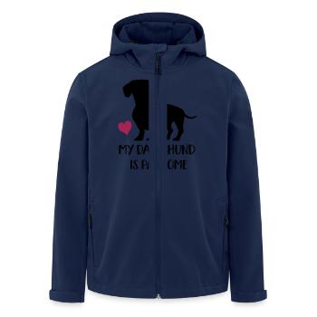 Dackel - Recycelte Männer Softshell-Jacke von Stanley/Stella - Navy - Vorne - AI Model Male 185 light (185cm)