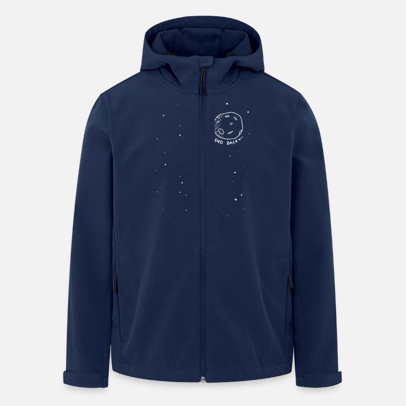 To The Moon And Back | Mond | Partnerlook - Recycelte Männer Softshell-Jacke von Stanley/Stella - Navy