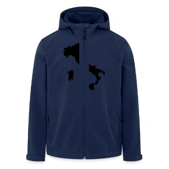 Italy Map Map - Men’s Recycled Softshell Jacket by Stanley/Stella - navy - Front - AI Model Male 185 light (185cm)