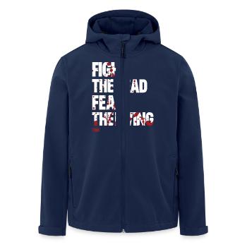 FIGHT THE DEAD FEAR THE LIVING - Recycelte Männer Softshell-Jacke von Stanley/Stella - Navy - Vorne - AI Model Male 185 light (185cm)