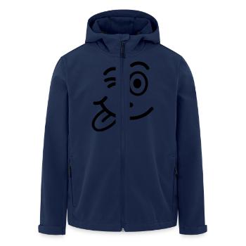 smilie_face_wink_f1 - Recycelte Männer Softshell-Jacke von Stanley/Stella - Navy - Vorne - AI Model Male 185 light (185cm)