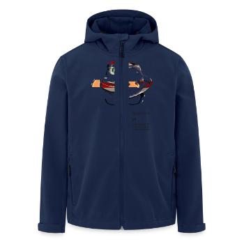 nobodyshirt - Recycelte Männer Softshell-Jacke von Stanley/Stella - Navy - Vorne - AI Model Male 185 light (185cm)