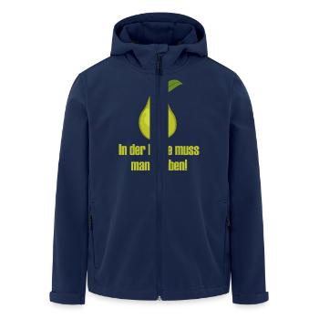 In der Birne muss mans ha - Recycelte Männer Softshell-Jacke von Stanley/Stella - Navy - Vorne - AI Model Male 185 light (185cm)